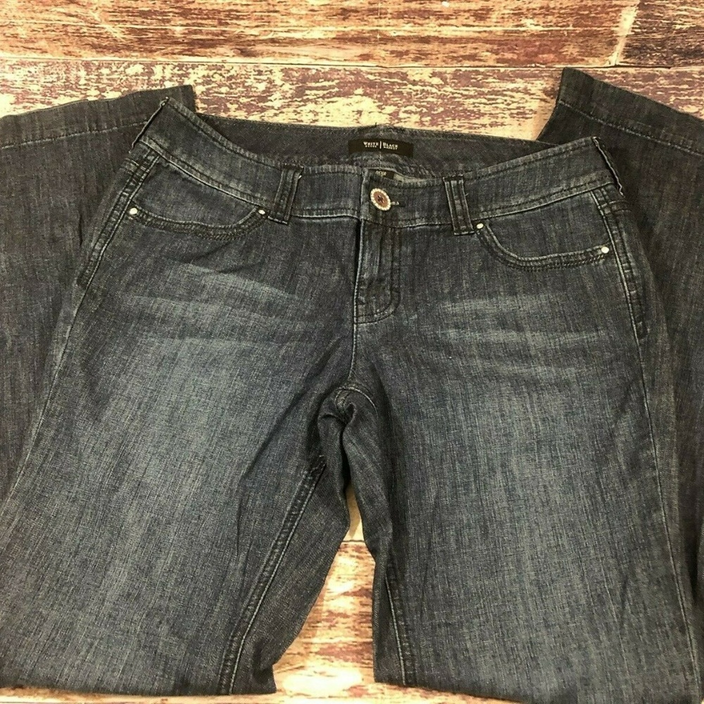 White House Black Market Noir Blue Jean Trouser 6S